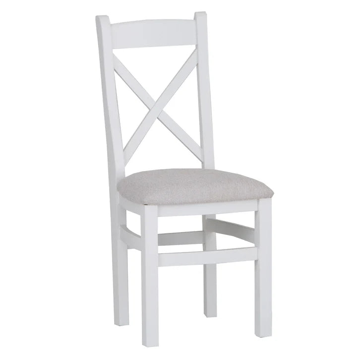 Evreux Cross Back Chair Fabric Seat