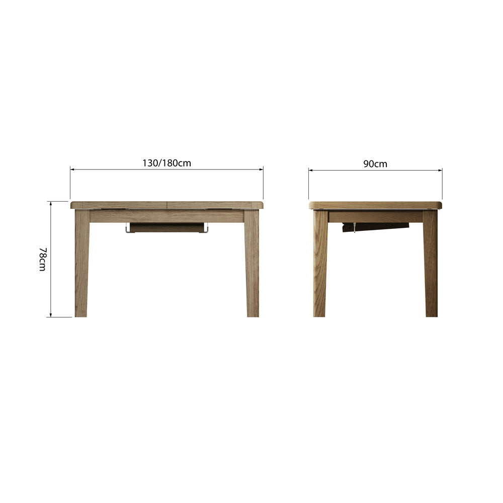 Caen 1.3m Butterfly Extending Table