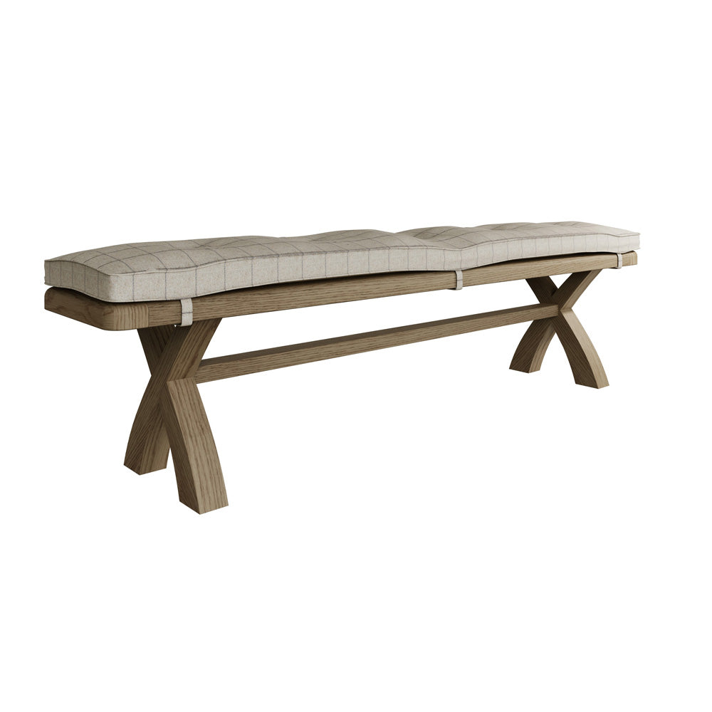 Caen 2.0m Bench Cushion Natural Check