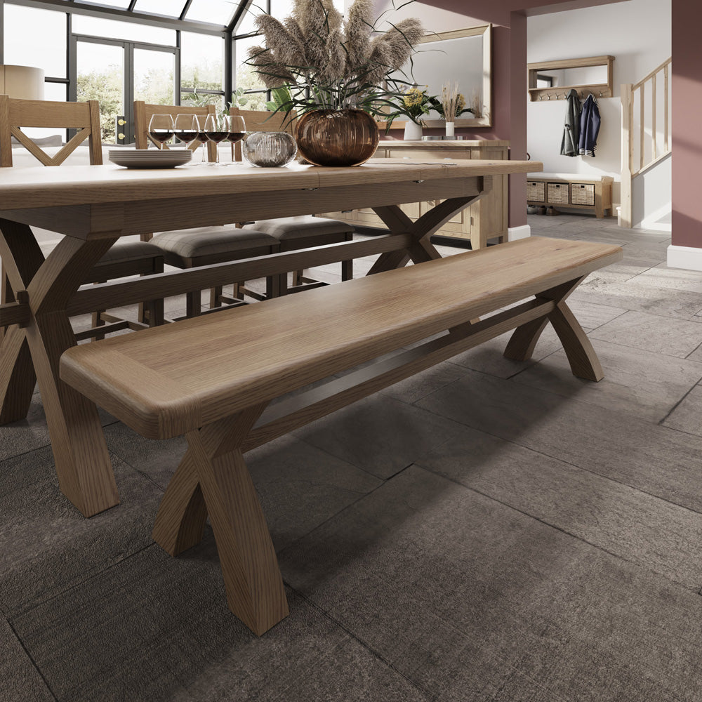Caen 2.0m Cross Leg Bench