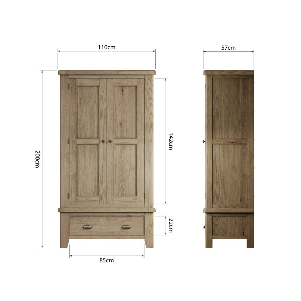 Caen 2 Door Wardrobe