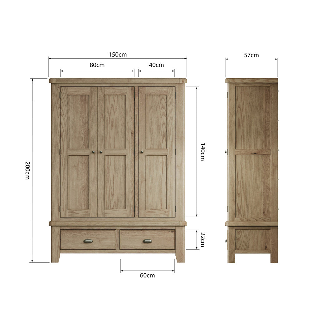Caen 3 Door Wardrobe