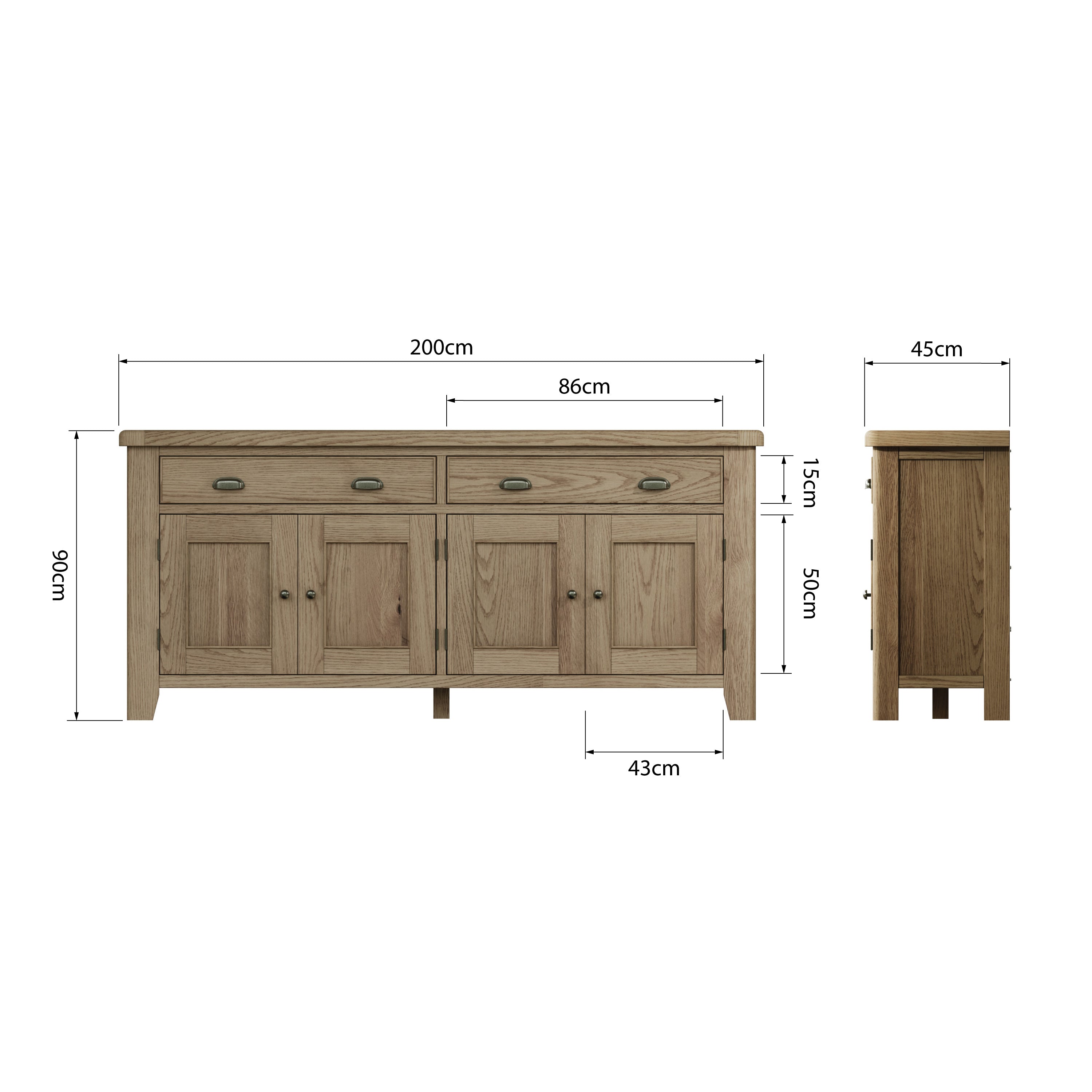 Caen 4 Door Sideboard