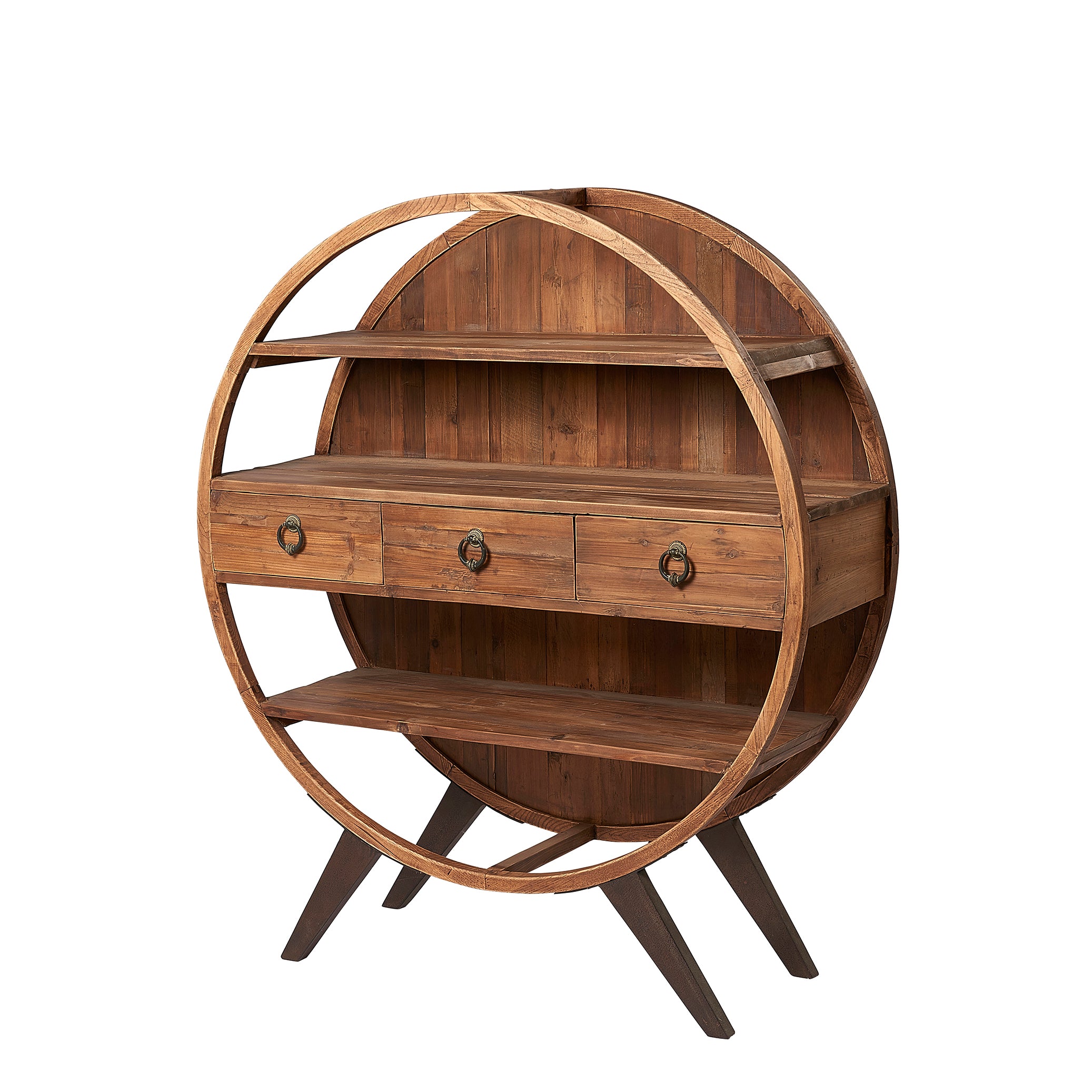 Dunkirk Round Shelf with Metal Feet
