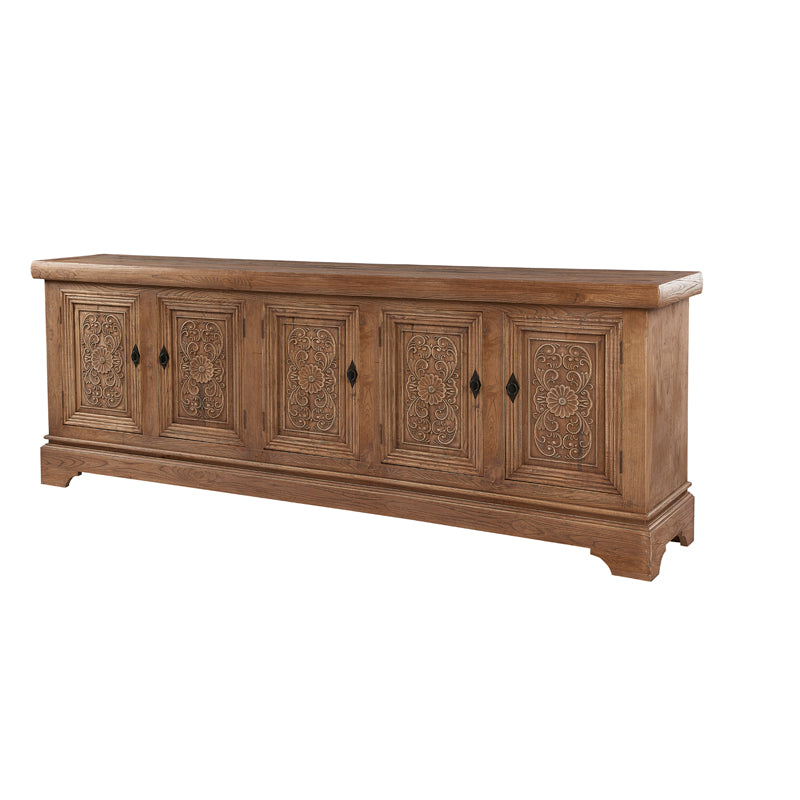 Dunkirk Large 5 Door Buffet Carved Doors