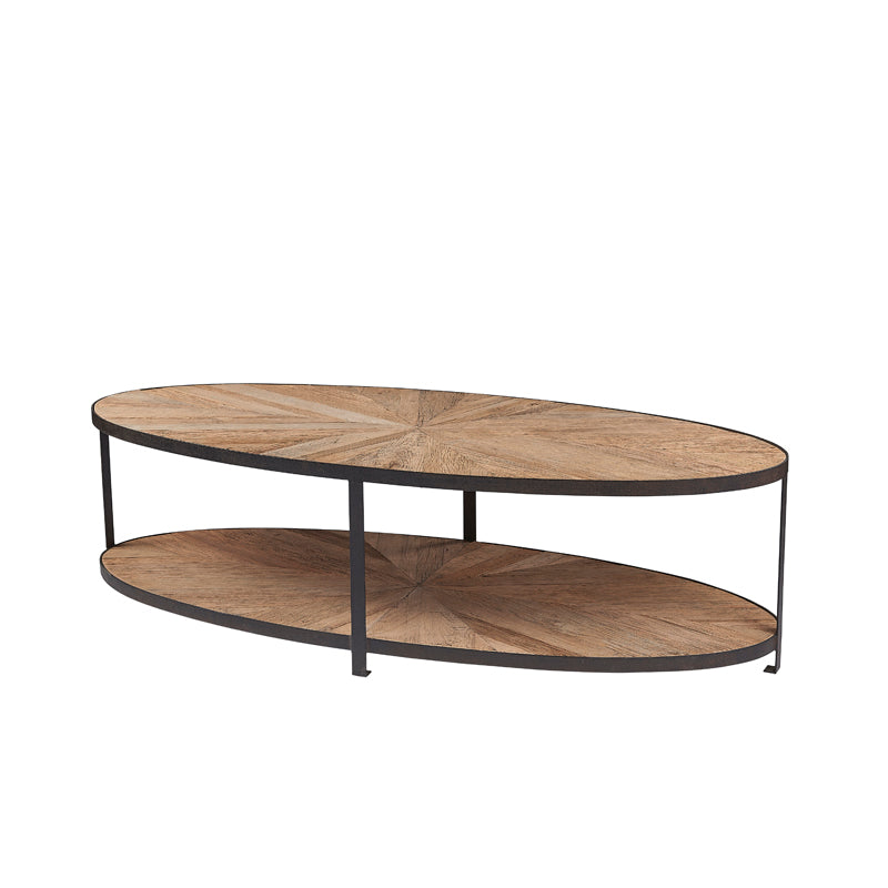 Dunkirk Oval Coffee Table Segmented Top