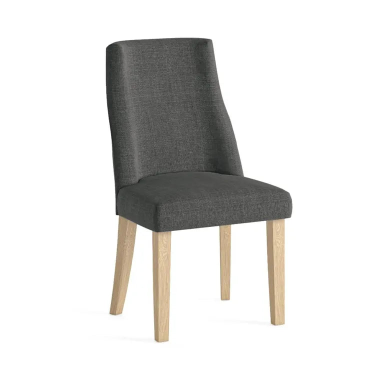 Luna Dining Chair - Set of 2 - Charcoal Fabric