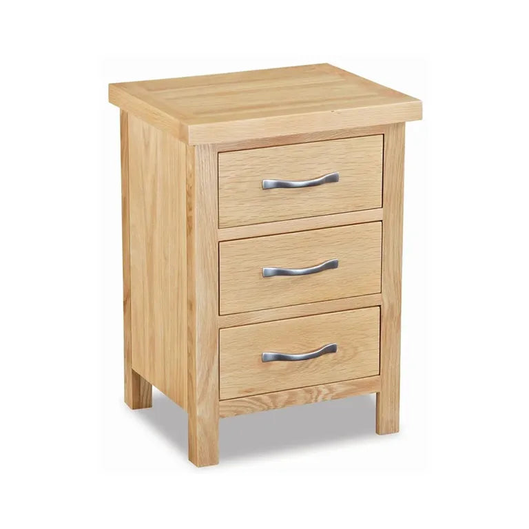 Marseille Bedside Cabinet - 3 Drawer - Natural Oak