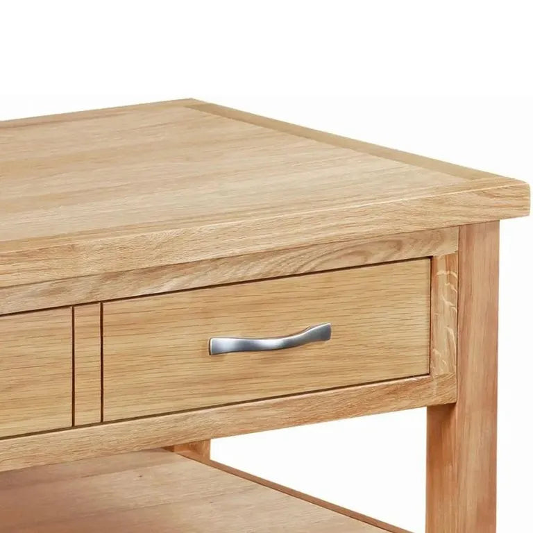 Marseille Coffee Table - 2 Drawer - Natural Oak