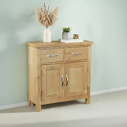 Marseille Compact Sideboard - 75cm - 2 Door - Natural Oak