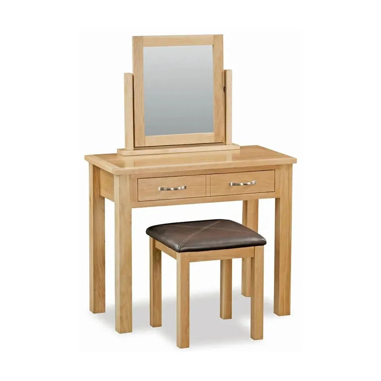 Marseille Dressing Table Set - 2 Drawer - Natural Oak
