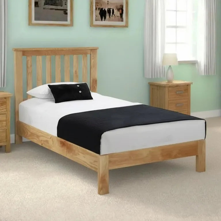 Marseille Slatted Bed - Natural Oak - 3ft Single