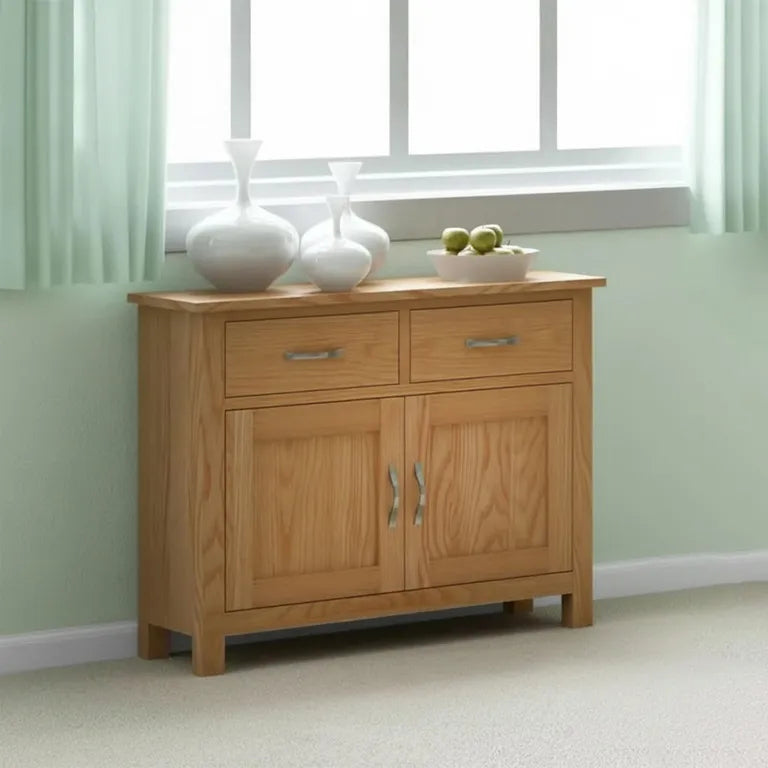 Marseille Small Sideboard - 100cm - 2 Door - Natural Oak