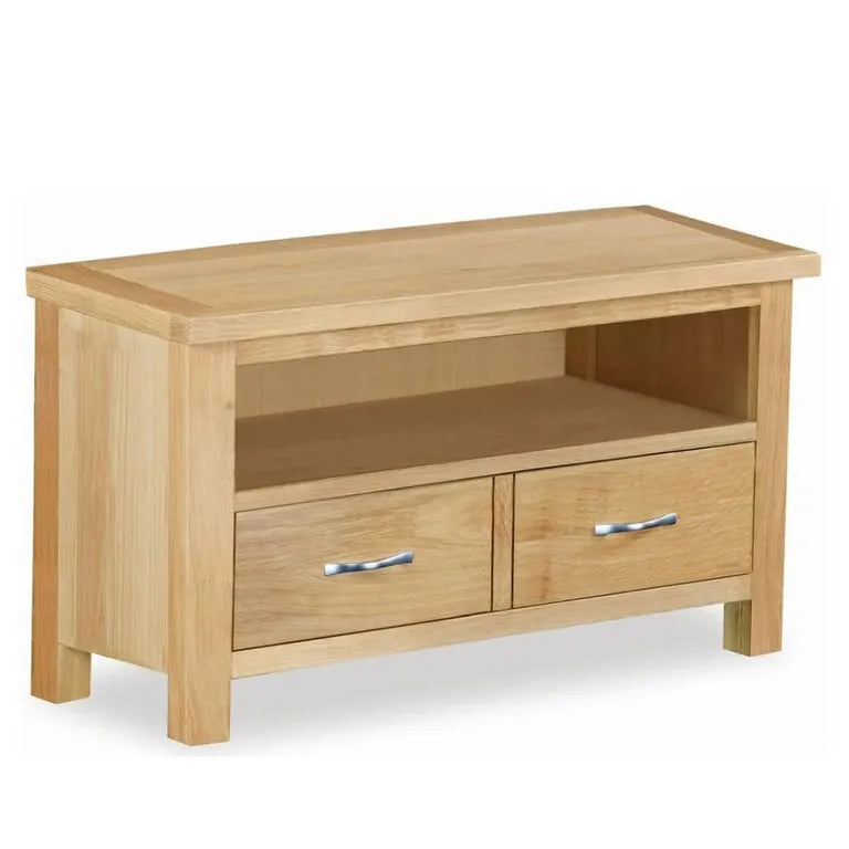 Marseille TV Unit - 2 Drawer - Natural Oak