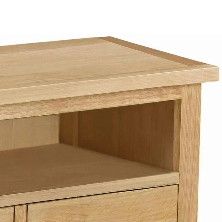Marseille TV Unit - 2 Drawer - Natural Oak