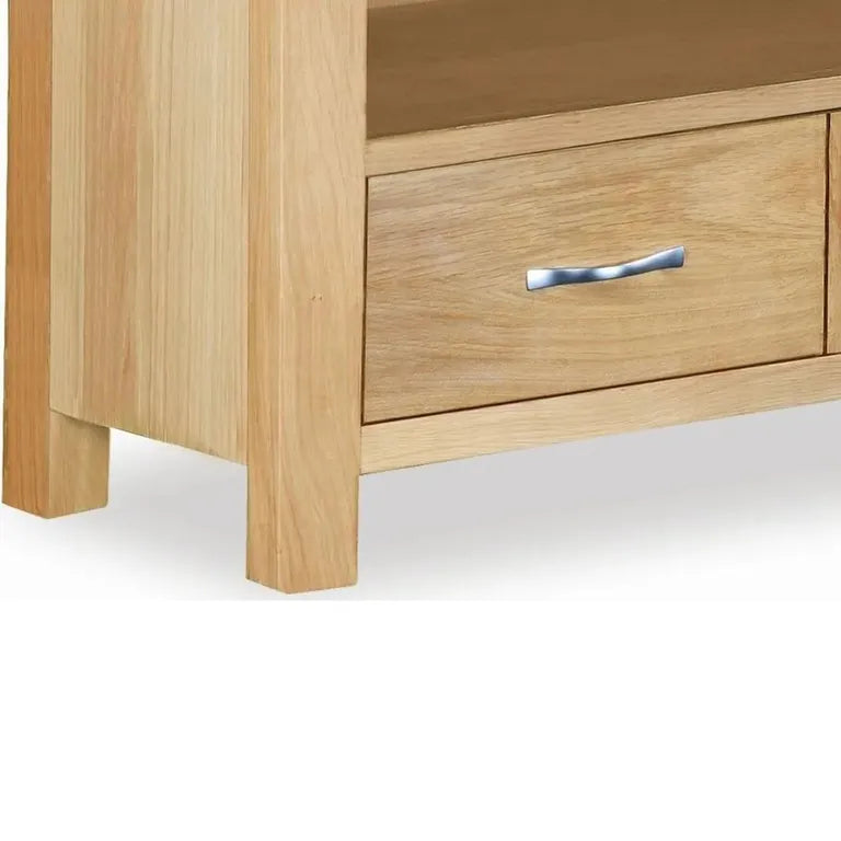 Marseille TV Unit - 2 Drawer - Natural Oak