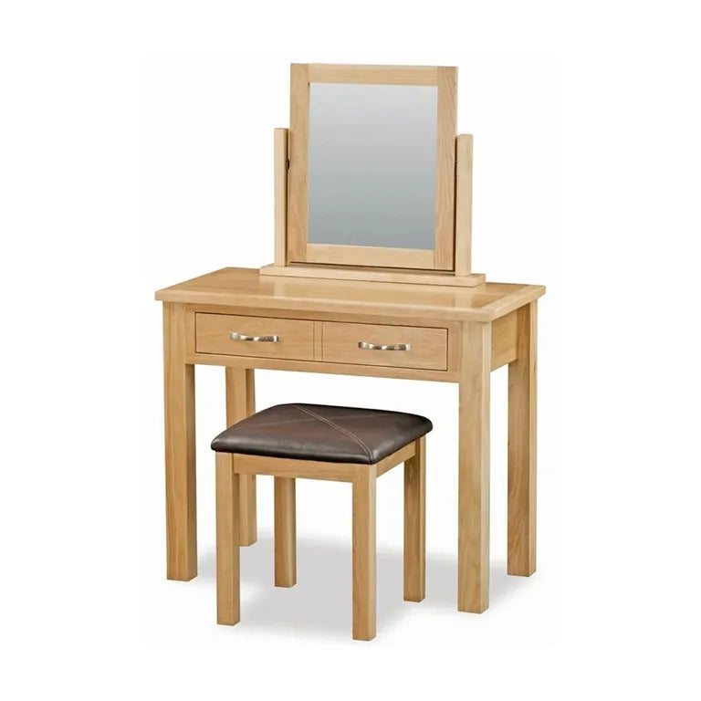 Marseille Dressing Table Set - 2 Drawer - Natural Oak