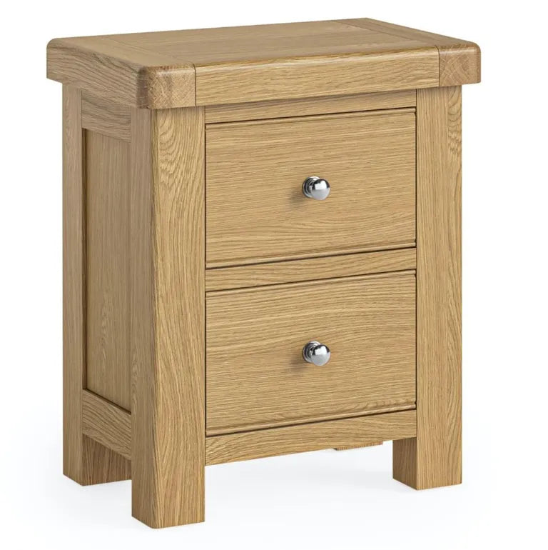 Paris Bedside Cabinet - 2 Drawer - Oak