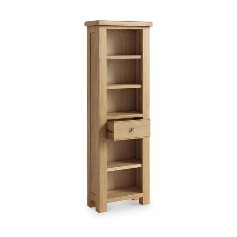 Paris Bookcase - 1 Drawer Slim - Oak