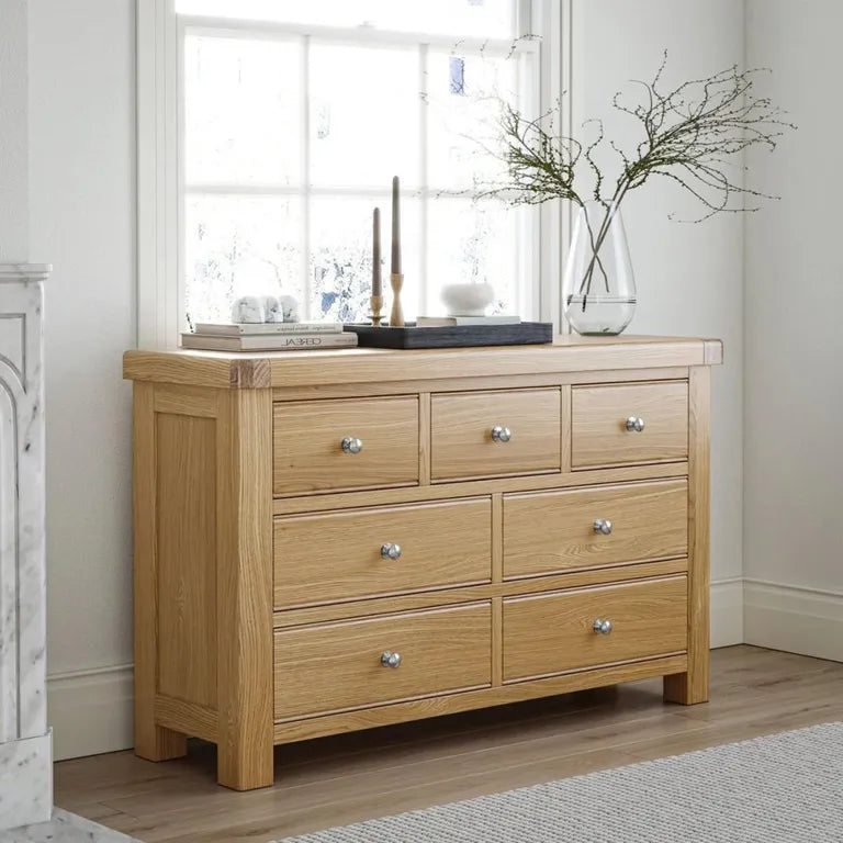 Paris Chest - 3+4 Drawer Wide - Oak