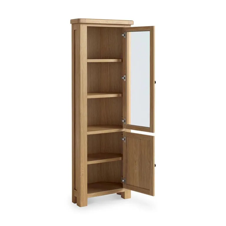Paris Display Cabinet - 2 Door Corner - Oak