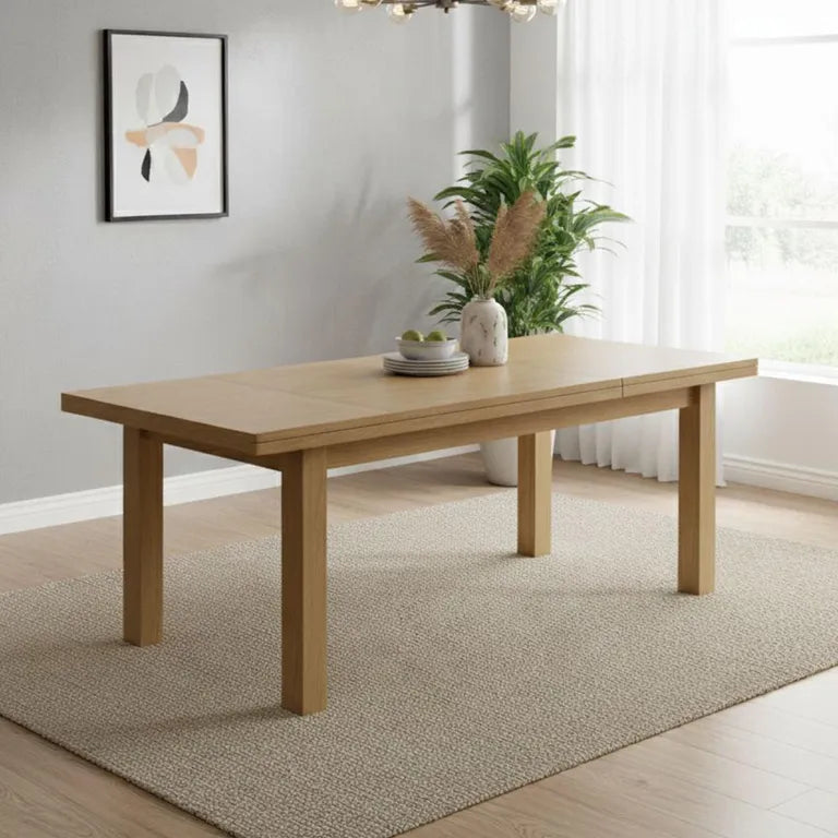 Paris Extending Dining Table - 8-10 Seater - 200cm-245cm - Oak