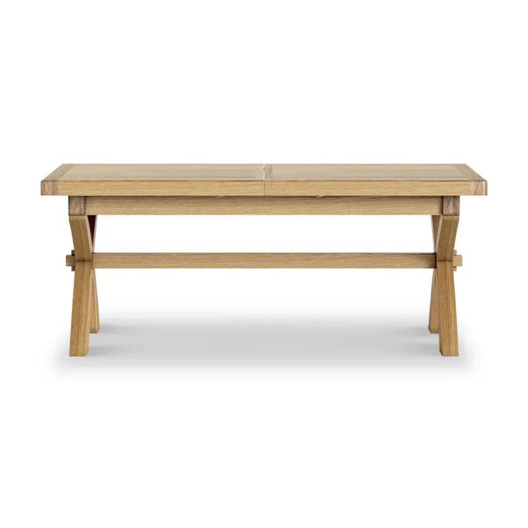 Paris Extending Dining Table with Cross Leg - 8-10 Seater - 200cm-245cm - Oak