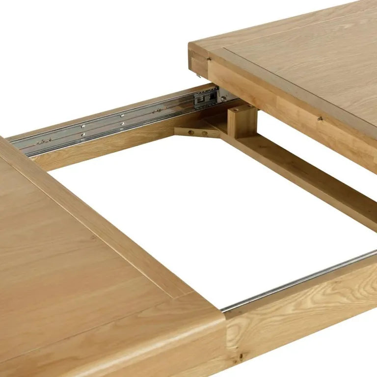 Paris Extending Dining Table with Cross Leg - 8-10 Seater - 200cm-245cm - Oak