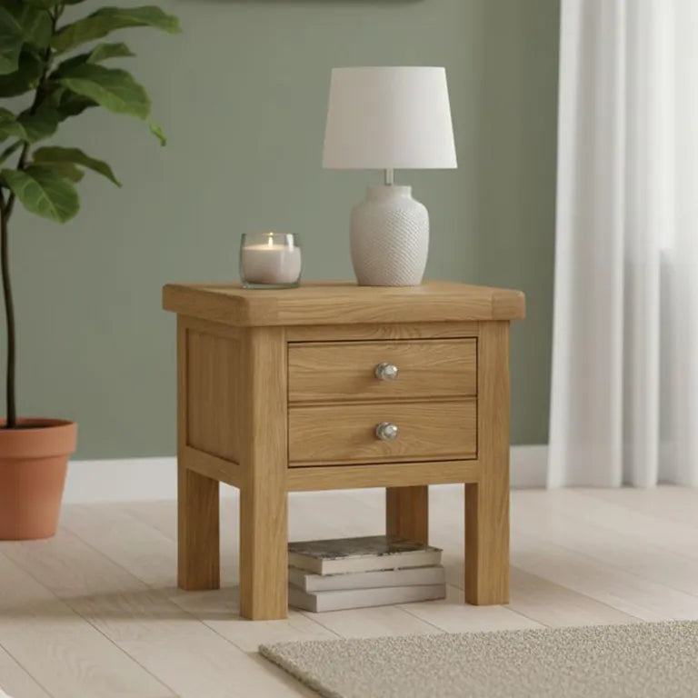 Paris Lamp Table - 1 Drawer - Oak