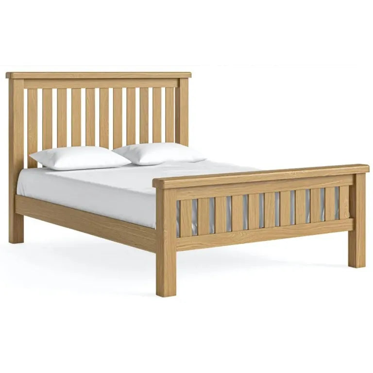 Paris Slatted Bed - 5ft King Size - Oak