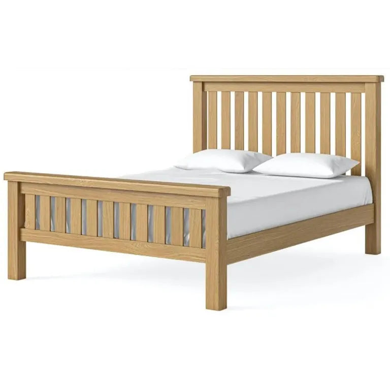 Paris Slatted Bed - 5ft King Size - Oak