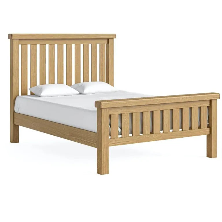 Paris Slatted Bed - Oak - 4ft 6in Double