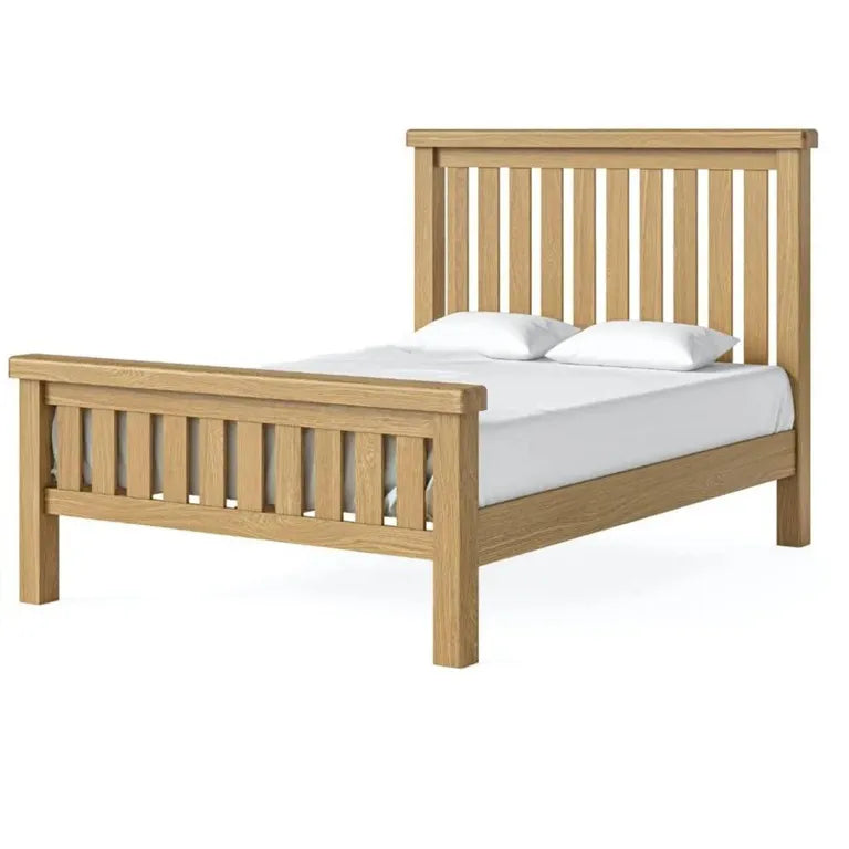 Paris Slatted Bed - Oak - 4ft 6in Double