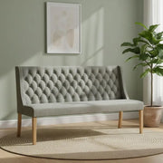 Paris Sofa - Grey Fabric Button Back