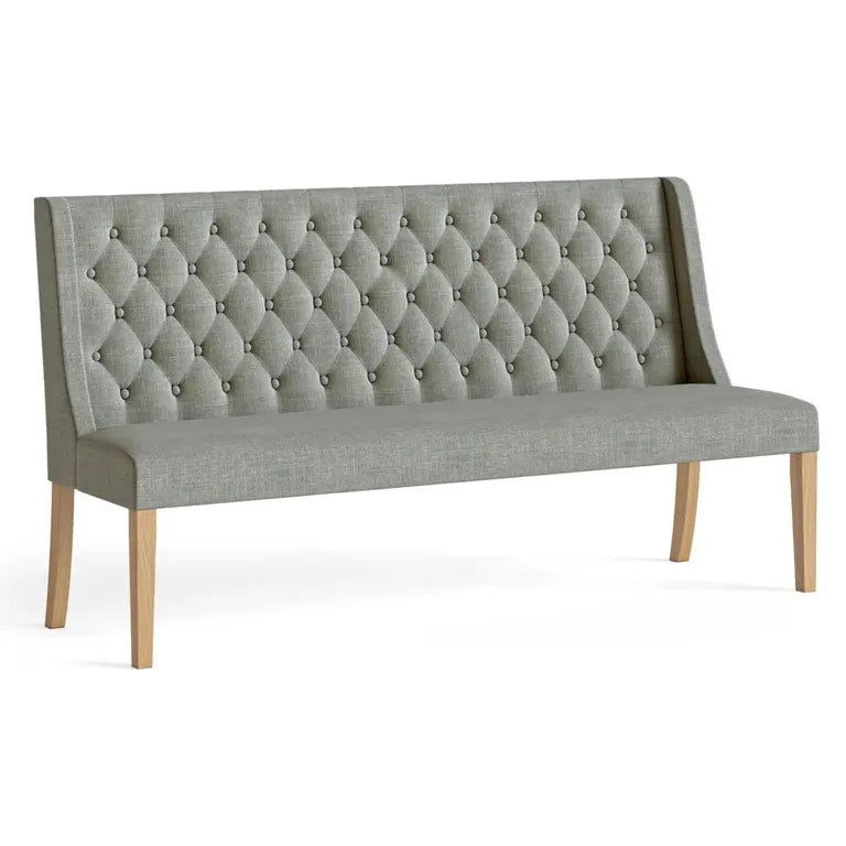 Paris Sofa - Grey Fabric Button Back