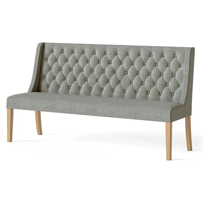 Paris Sofa - Grey Fabric Button Back