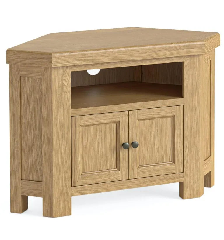 Paris TV Unit - 2 Door Corner - Oak
