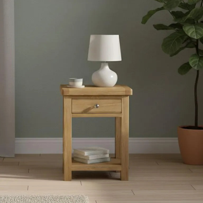 Paris Telephone Table - 1 Drawer - Oak