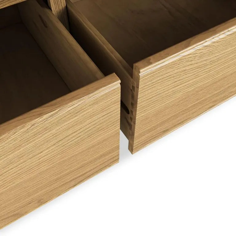 Paris Wardrobe - 3 Door 2 Drawer - Oak