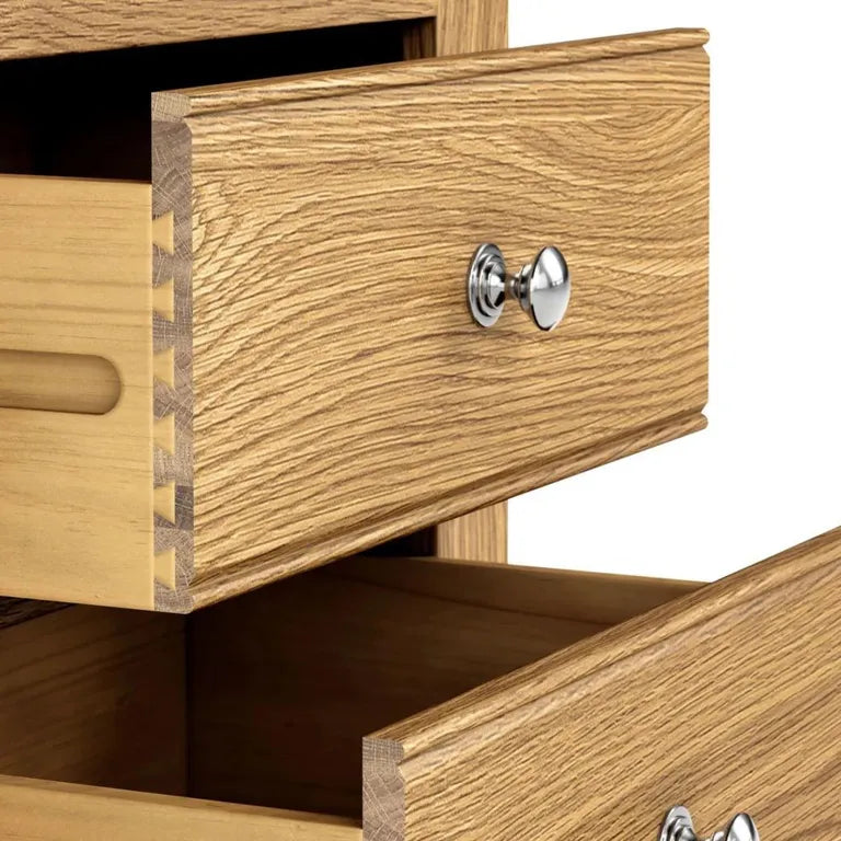 Paris Chest - 5 Drawer Tallboy - Oak