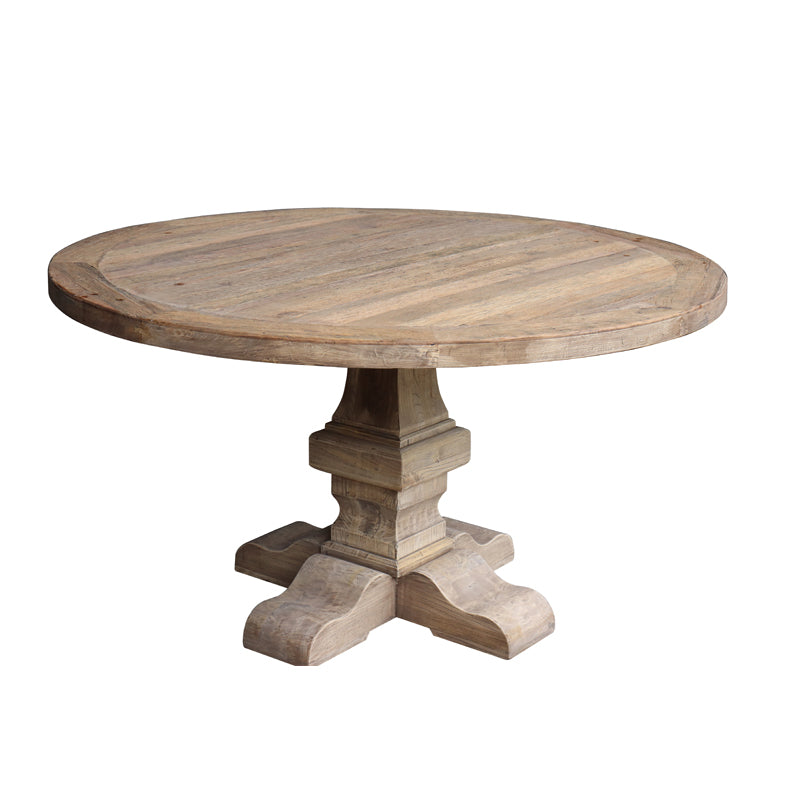Dunkirk Reclaimed Oak Thick Top 1.2m Round Table
