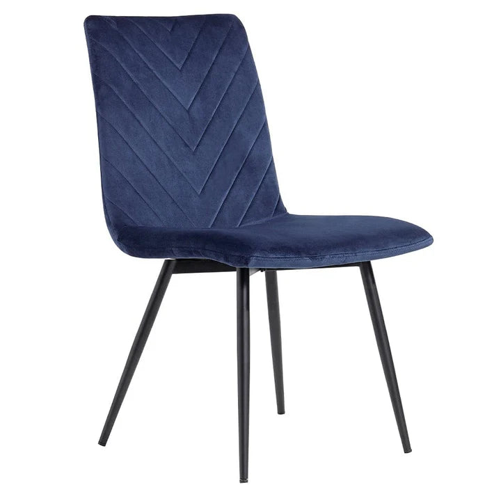 The Chair Collection Retro Dining Chair - Blue Velvet