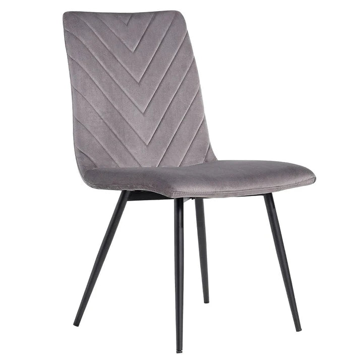 The Chair Collection Retro Dining Chair - Dark Grey Velvet