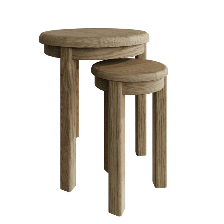 Caen Round Nest of 2 Table