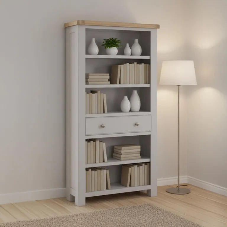 Rouen Bookcase - Large - 1 Drawer