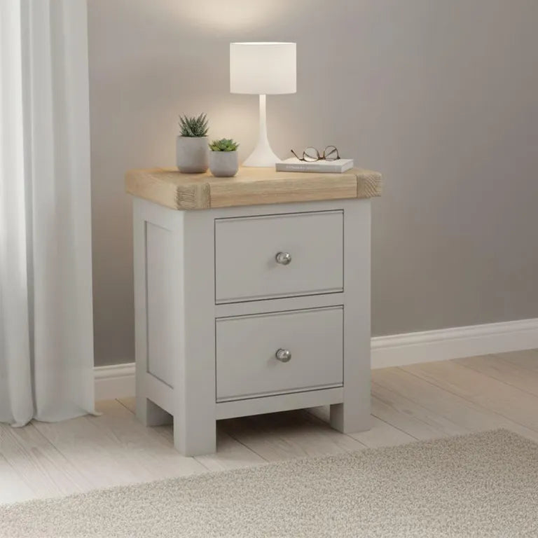 Rouen Bedside Cabinet - 2 Drawer