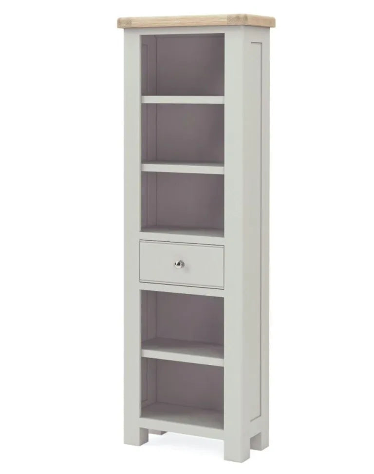 Rouen Bookcase - Slim - 1 Drawer