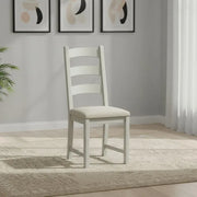 Rouen Dining Chair - Set of 2 - Ladder Back - Beige Fabric