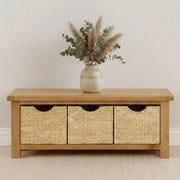 Tours Premium Bench - with Baskets - Oak