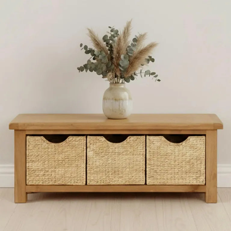Tours Premium Bench - with Baskets - Oak